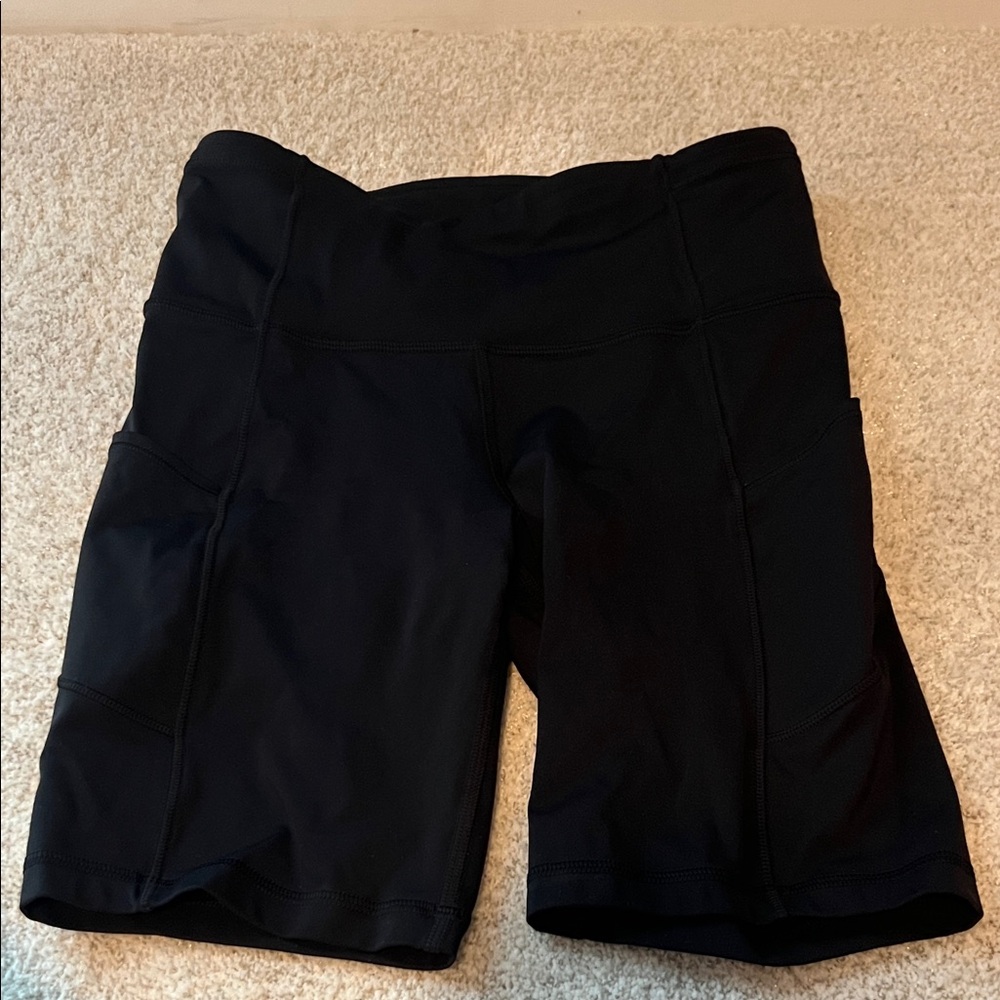 lululemon athletica Black High-Rise Bike Shorts with Side Pockets